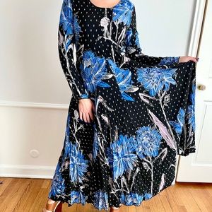 FREE PEOPLE boho maxi dress with flowers